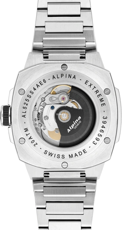 Alpina,ALPINER 41x42.50mm,41x42.50mm,Stainless Steel,Grey,Automatic,Day,Sapphire,Crystal Glass,AL,AL-525G4AE6B
