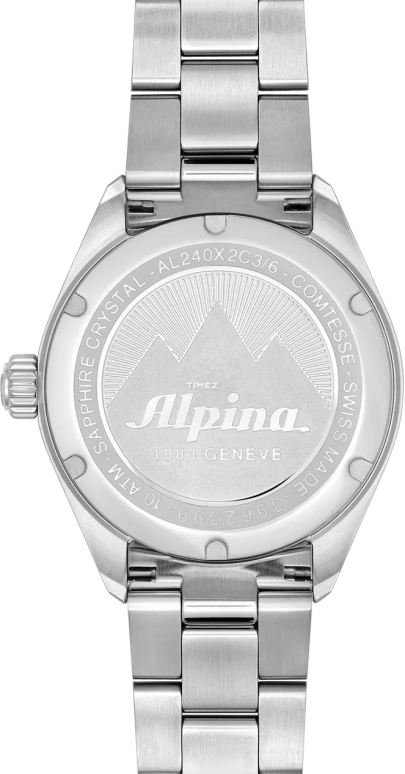 Alpina,ALPINER 34mm,34mm,Stainless Steel,Purple,Quartz,Day,Sapphire,Crystal Glass,AL,AL-240LP2C6B