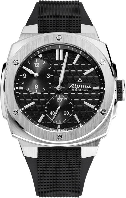 Alpina,ALPINER 41x42.50mm,41x42.50mm,Stainless Steel,Black,Automatic,Chronograph,Sapphire,Crystal Glass,AL,AL-650B4AE6