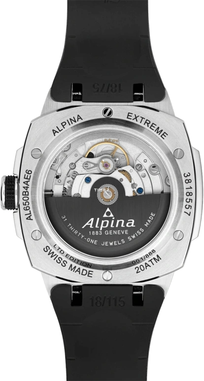 Alpina,ALPINER 41x42.50mm,41x42.50mm,Stainless Steel,Black,Automatic,Chronograph,Sapphire,Crystal Glass,AL,AL-650B4AE6