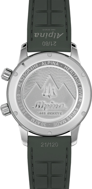 Alpina,HERITAGE 42mm,42mm,Stainless Steel,Green,Automatic,Sapphire,Round,AL,AL-520GR4H6