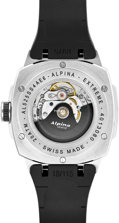 Alpina,ALPINER 41x42.50mm,41x42.50mm,Stainless Steel,Black,Automatic,Day,Sapphire,Crystal Glass,AL,AL-525BB4AE6