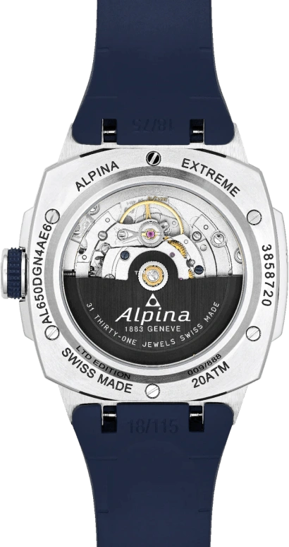 Alpina,ALPINER 41x42.50mm,41x42.50mm,Stainless Steel,Blue,Automatic,Chronograph,Sapphire,Crystal Glass,AL,AL-650DGN4AE6