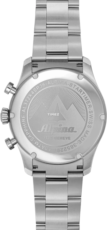 Alpina,STARTIMER 41mm,41mm,Stainless Steel,Cream,Black,Quartz,Chronograph,Day,AL,AL-372WB4S26B