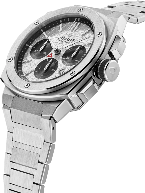 Alpina,ALPINER 41x42.50mm,41x42.50mm,Stainless Steel,White,Automatic,Chronograph,Day,AL,AL-730SB4AE6B