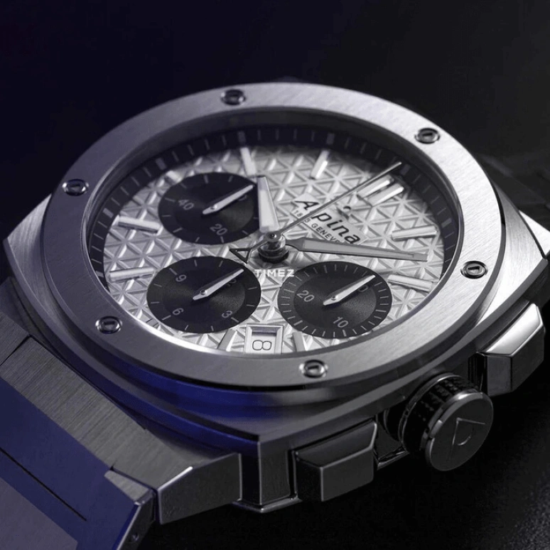 Alpina,ALPINER 41x42.50mm,41x42.50mm,Stainless Steel,White,Automatic,Chronograph,Day,AL,AL-730SB4AE6B