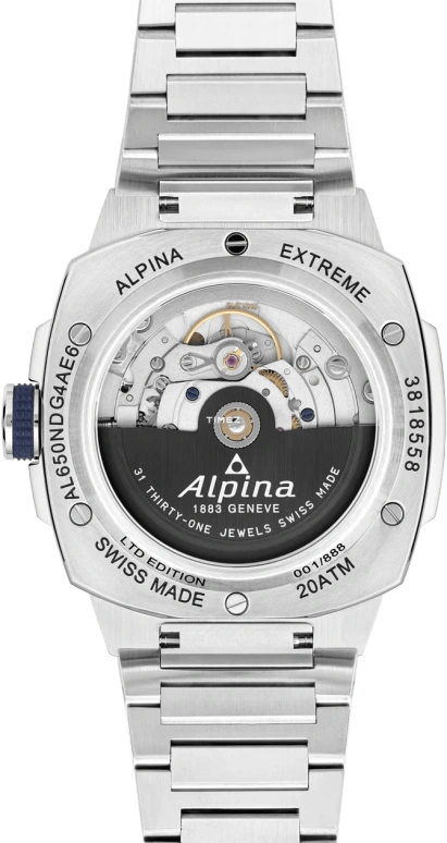 Alpina,ALPINER 41x42.50mm,41x42.50mm,Stainless Steel,Blue,Automatic,Chronograph,Sapphire,Crystal Glass,AL,AL-650NDG4AE6B