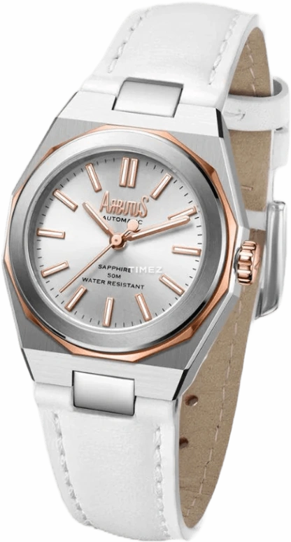 Arbutus,Spring 30mm,30mm,Stainless Steel,Silver,Automatic,40hours,Sapphire,Crystal Glass,AR2401TRWW