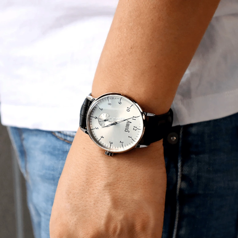 Arbutus,Kent 41mm,41mm,Stainless Steel,White,Handwound,36hours,Sapphire,Crystal Glass,AR804SWB