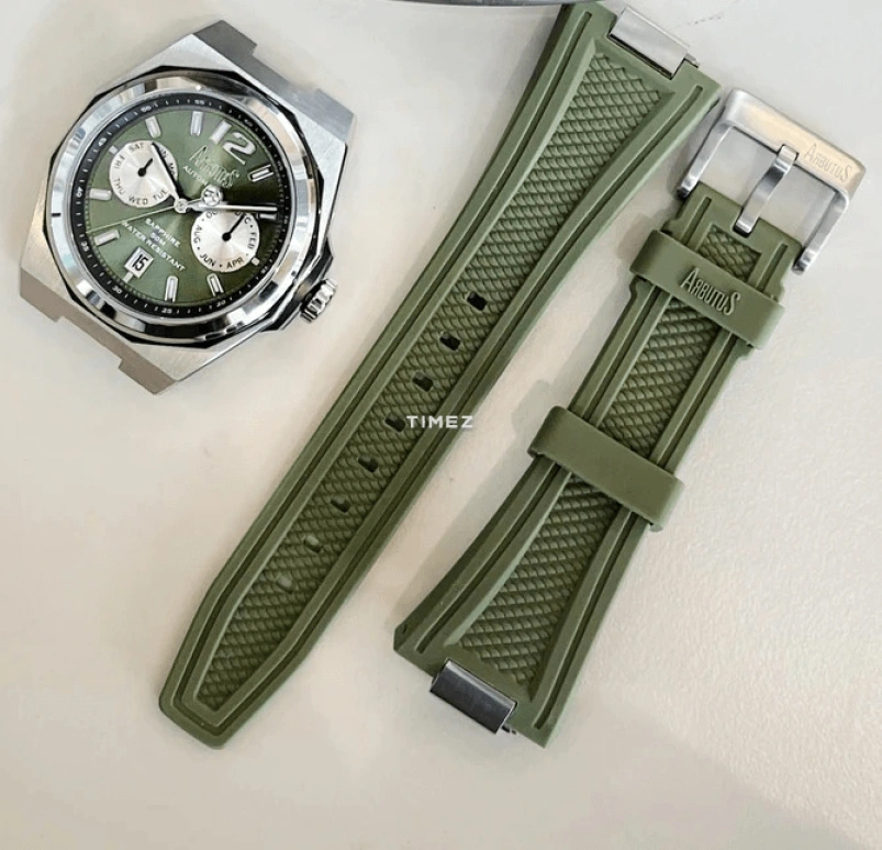 Arbutus,Rotor 41mm,41mm,Stainless Steel,Green,Automatic,Month,Date,Day,AR2402SGS