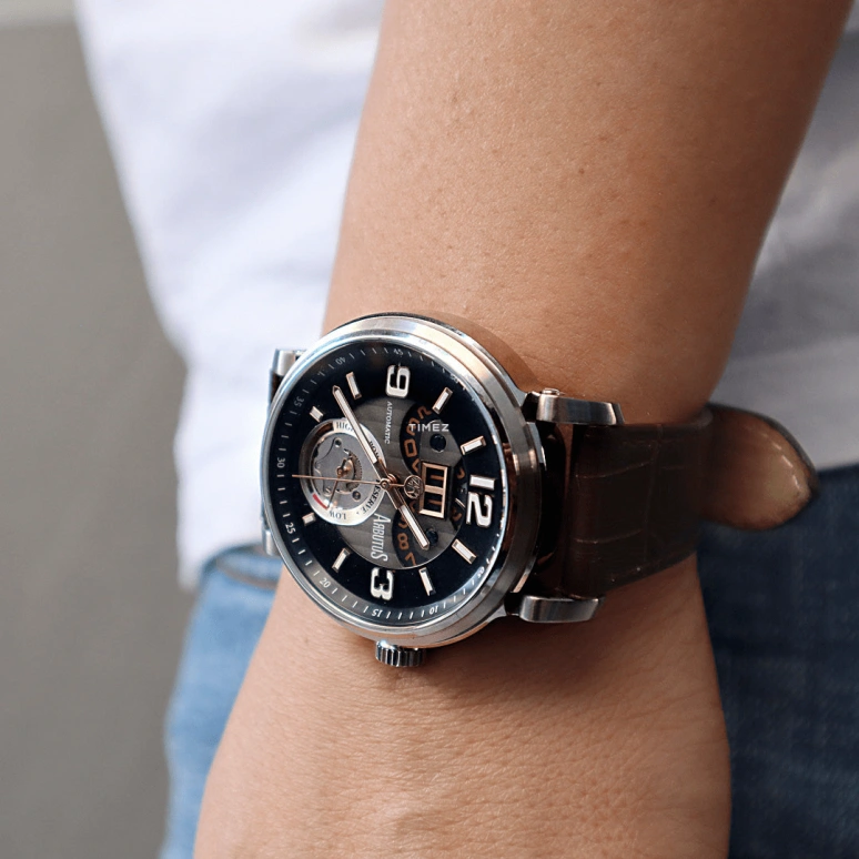 Arbutus,Sherpas 45mm,45mm,Stainless Steel,Black,Automatic,Power Reserve Indicator,Big Date,AR1607SBF