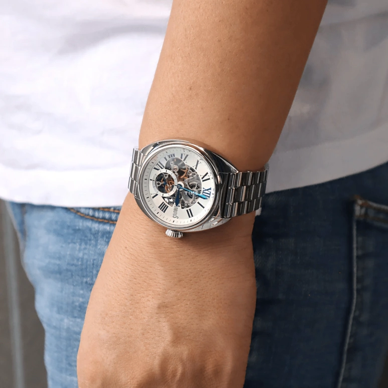 Arbutus,Urbanity 41.50x40mm,41.50x40mm,Stainless Steel,White,Automatic,36hours,Sapphire,Crystal Glass,AR1701SWS