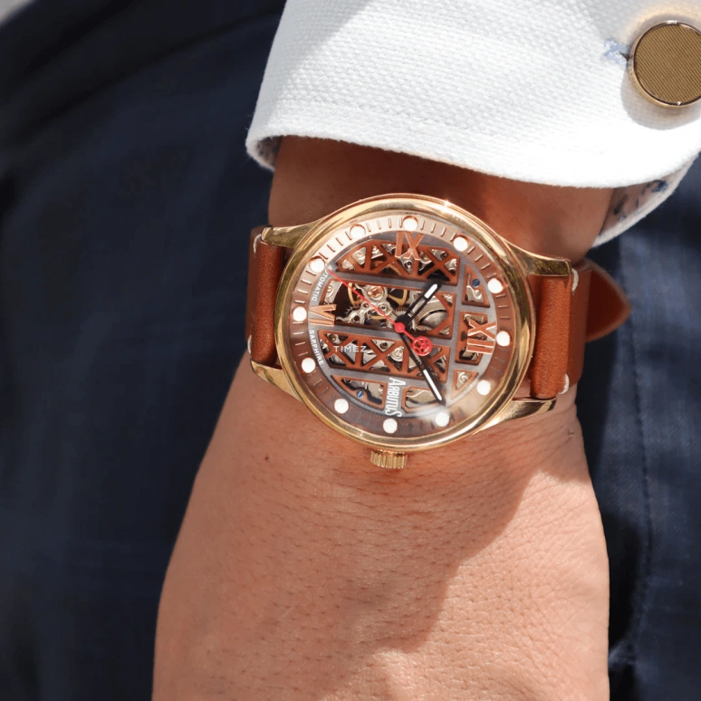 Arbutus,Tower 42mm,42mm,Stainless Steel,Brown,Automatic,39hours,Sapphire,Crystal Glass,AR2101RFF