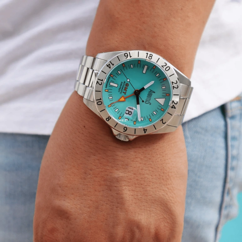 Arbutus,Stingray 41.25mm,41.25mm,Stainless Steel,Blue,Automatic,Day,Dule Time,AR9922SUS