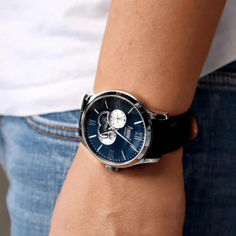 Arbutus,Mulberry 43.50mm,43.50mm,Stainless Steel,Blue,Automatic,40hours,Sapphire,Crystal Glass,AR809SUB