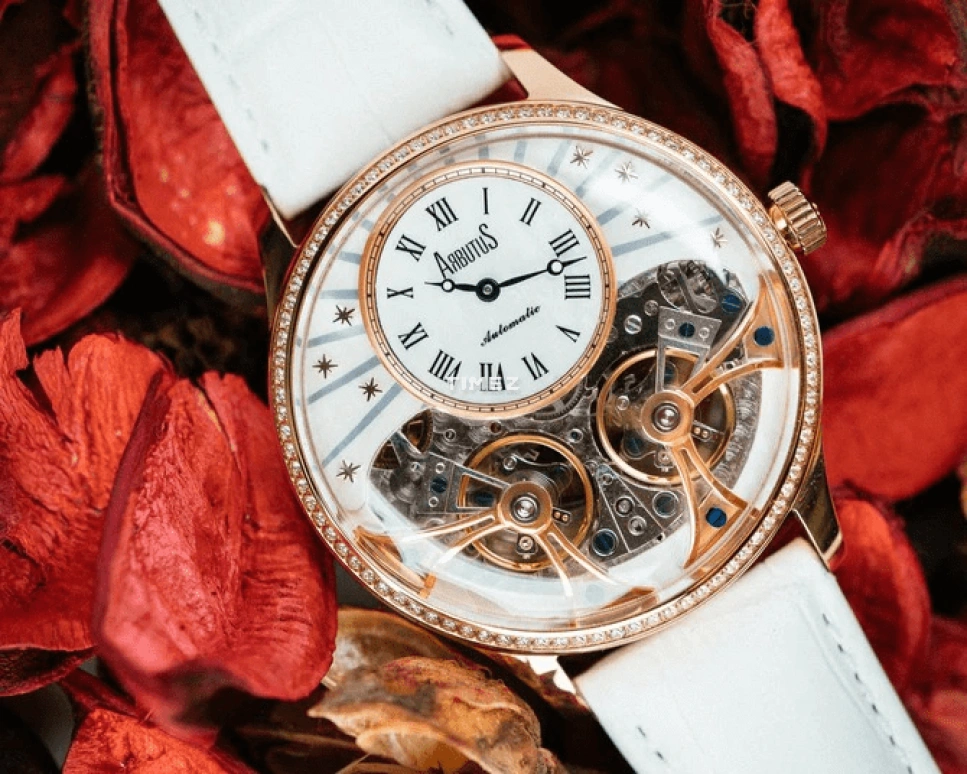 Arbutus,Ciel 44mm,44mm,Stainless Steel,White,Silver,Automatic,36hours,Sapphire,Crystal Glass,AR1903RMW