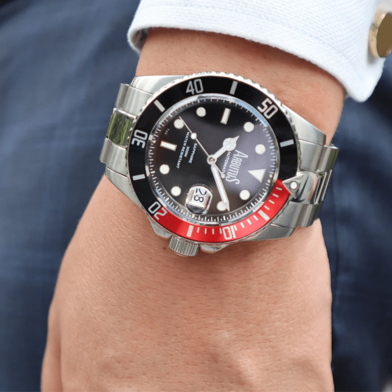 Arbutus,Deep Blue 47mm,47mm,Stainless Steel,Black,Automatic,Day,38hours,AR1907SRS