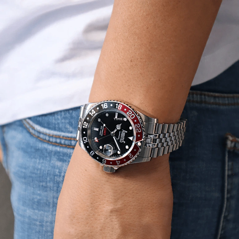Arbutus,Resort 45mm,45mm,Stainless Steel,Black,Automatic,Day,Dule Time,AR2102SBS