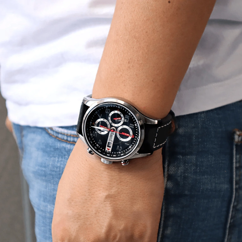 Arbutus,Bergen 26mm,26mm,Stainless Steel,Black,Automatic,Chronograph,Day,AR801SBB