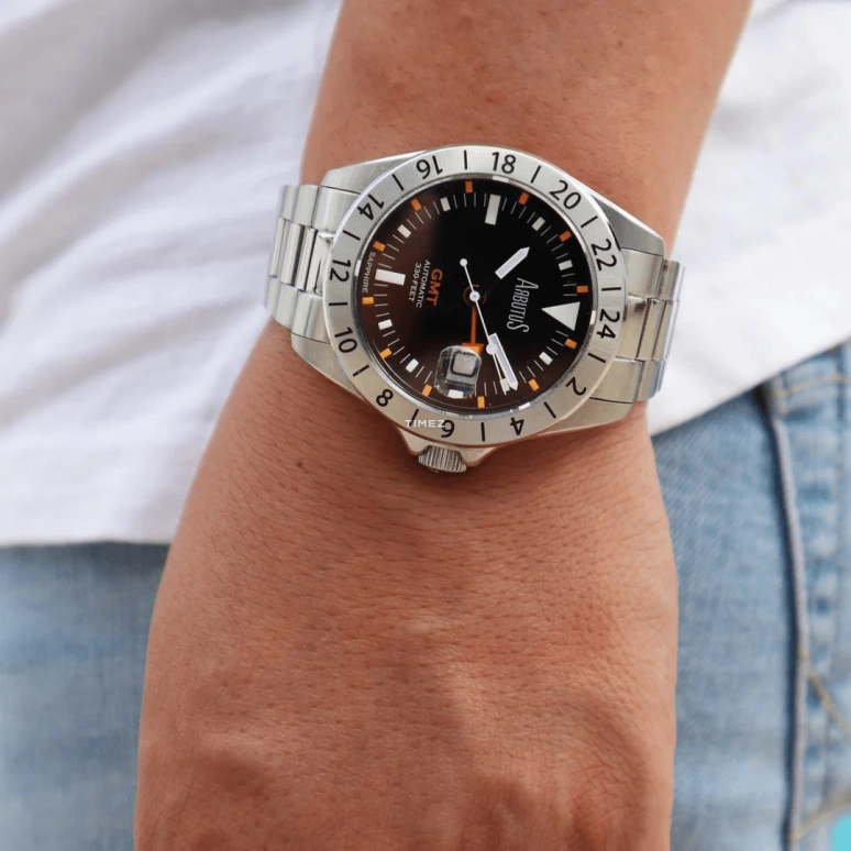 Arbutus,Stingray 41.50mm,41.50mm,Stainless Steel,Black,Automatic,Day,Dule Time,AR9922SBS