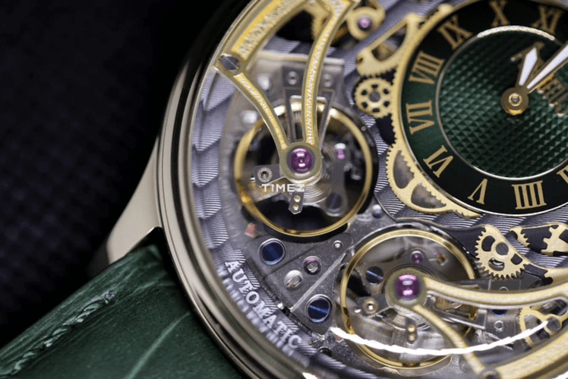 Arbutus,Barrel 42.50mm,42.50mm,Stainless Steel,Green,Automatic,Double Balance,36hours,AR2404GGG