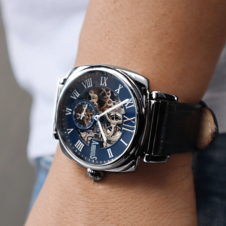 Arbutus,Skyscraper 42mm,42mm,Stainless Steel,Blue,Automatic,36hours,Sapphire,Crystal Glass,AR1608SUB