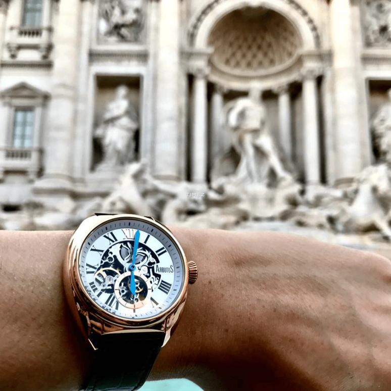 Arbutus,Urbanity 41.50x40mm,41.50x40mm,Stainless Steel,White,Automatic,36hours,Sapphire,Crystal Glass,AR1701RWF