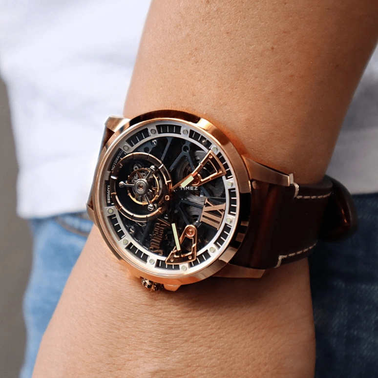 Arbutus,The Elements 46mm,46mm,Stainless Steel,Black,Handwound,Tourbillon,Sapphire,Crystal Glass,ARTB11RBF