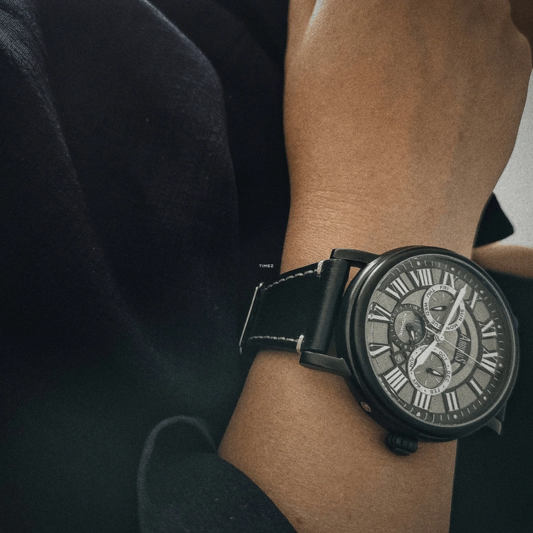 Arbutus,Melrose 44mm,44mm,Stainless Steel,Grey,Automatic,Moonphase,Month,Date,Day,39hours,Sapphire,Crystal Glass,AR912BBB