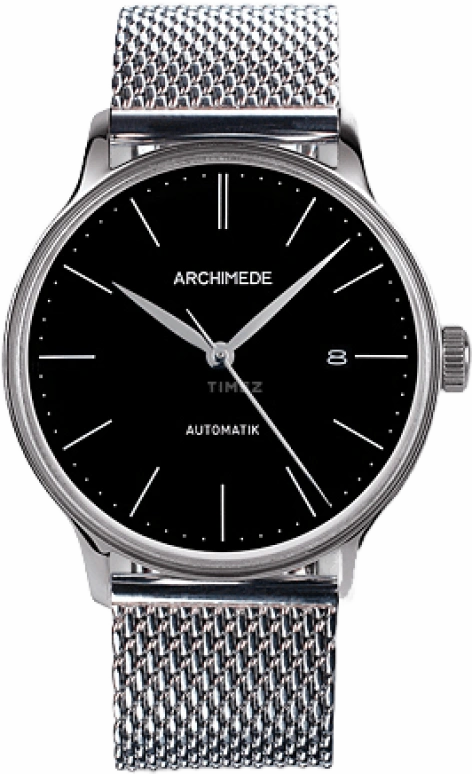Archimede,1950'S 39mm,39mm,Stainless Steel,Black,Automatic,Day,42hours,UA8069BM,UA8069BM-A2.1
