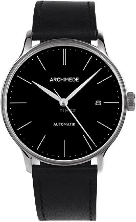 Archimede,1950'S 39mm,39mm,Stainless Steel,Black,Automatic,Day,42hours,UA8069,UA8069-A2.1