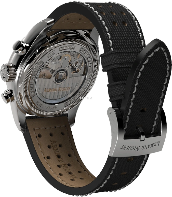 Armand Nicolet,MM2-43 43mm,43mm,Stainless Steel,Coffee,Automatic,Chronograph,Day,A647P,A647P-KN-P0640NC8