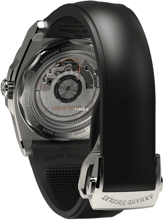 Armand Nicolet,J09 41mm,41mm,Stainless Steel,Black,Automatic,Day,Dule Time,A663AAA,A663AAA-NR-GG4710N