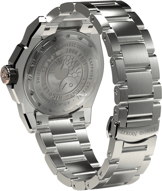 Armand Nicolet,JS9-44 44mm,44mm,Stainless Steel,White,Automatic,Day,Sapphire,Crystal Glass,A480ASN,A480ASN-AS-MA4480AA