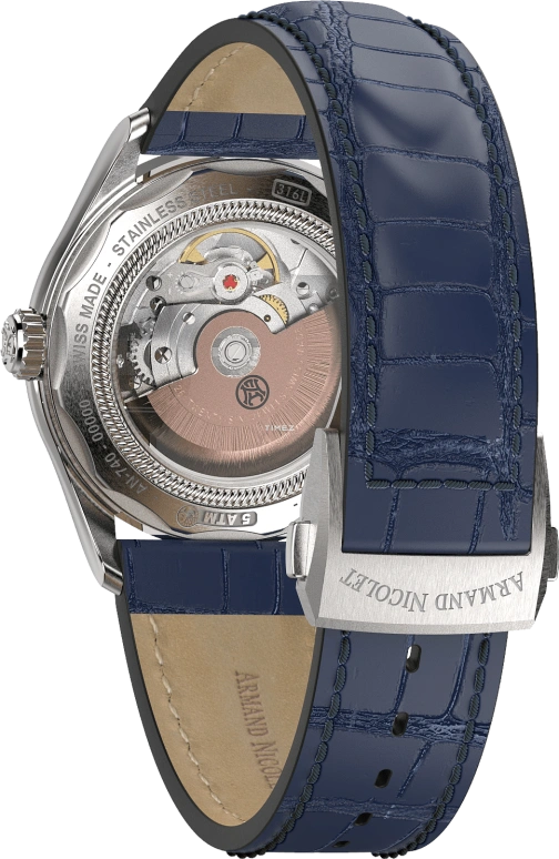 Armand Nicolet,M02 41mm,41mm,Stainless Steel,Blue,Gradient,Automatic,Day,38hours,A740C,A740C-ZA-BP22740UAU