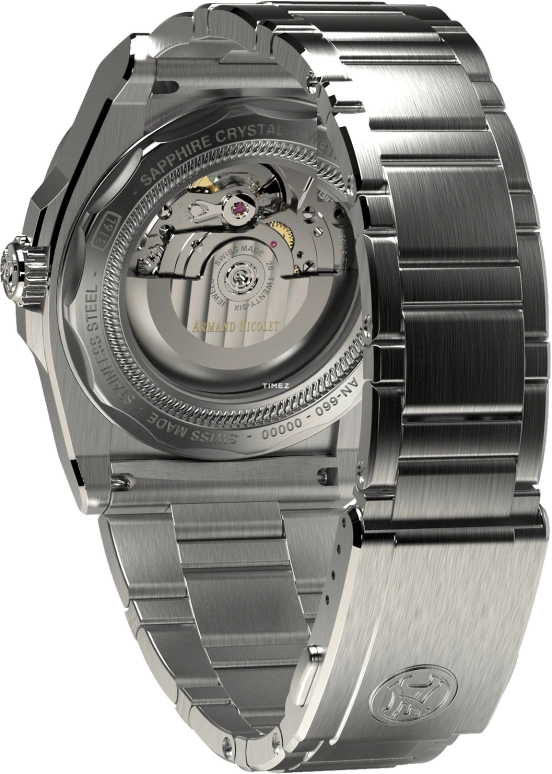 Armand Nicolet,J09 41mm,41mm,Stainless Steel,White,Automatic,Day,Sapphire,Crystal Glass,A660AAA,A660AAA-AG-MA4660AA