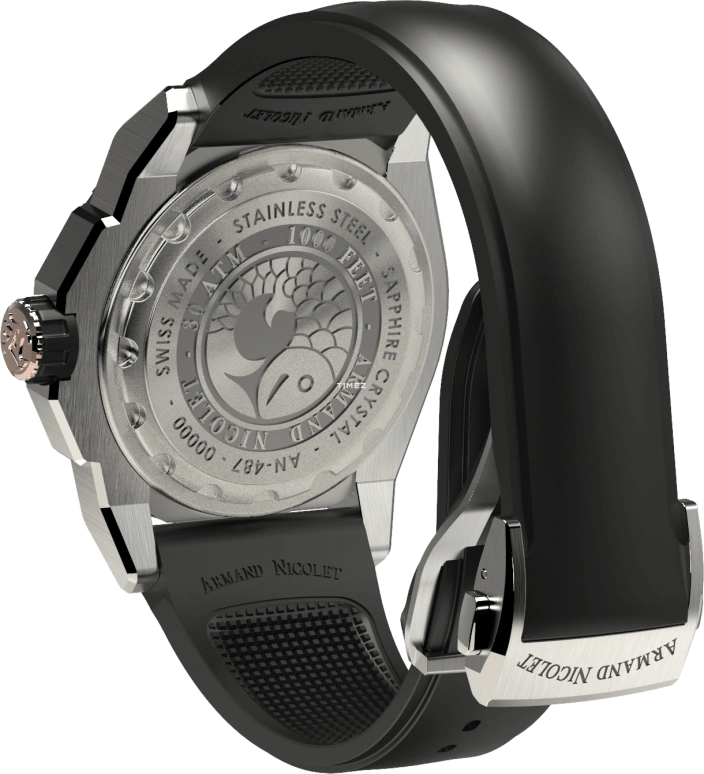 Armand Nicolet,JS9-41 41mm,41mm,Stainless Steel,Ceramic,Copper,Automatic,Day,Dule Time,A487CSN,A487CSN-RM-GG2710N