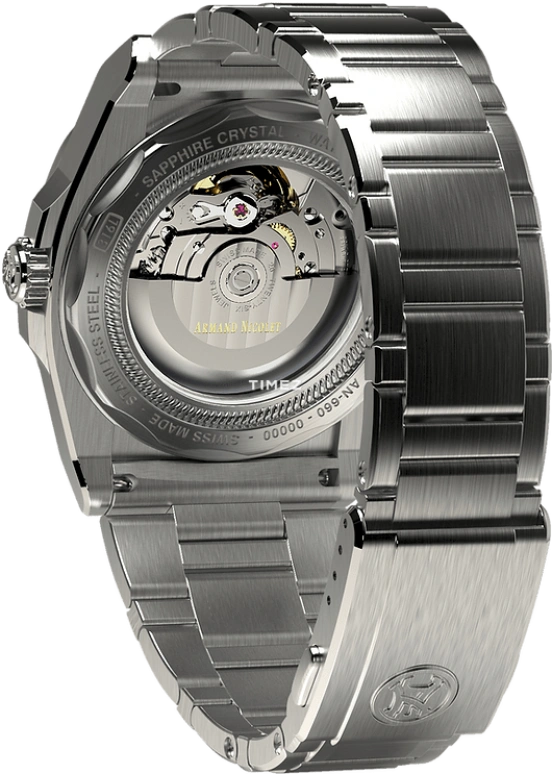Armand Nicolet,J09 41mm,41mm,Stainless Steel,Grey,Skeleton,Automatic,Sapphire,Crystal Glass,Tonneau,A660RAA,A660RAA-GR-MA4660AA