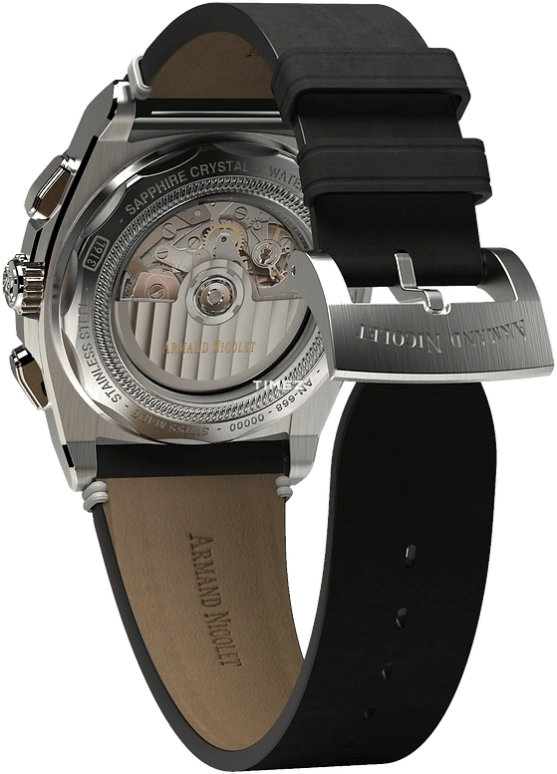 Armand Nicolet,J09 41mm,41mm,Stainless Steel,Black,Automatic,Chronograph,Day,A668AAA,A668AAA-NR-PK4140NR