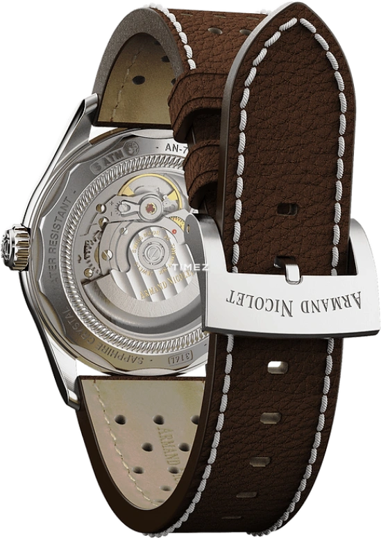Armand Nicolet,MM2-41 41mm,41mm,Stainless Steel,khaki,Automatic,Day,Sapphire,Crystal Glass,A740P,A740P-KA-BP22641MAC