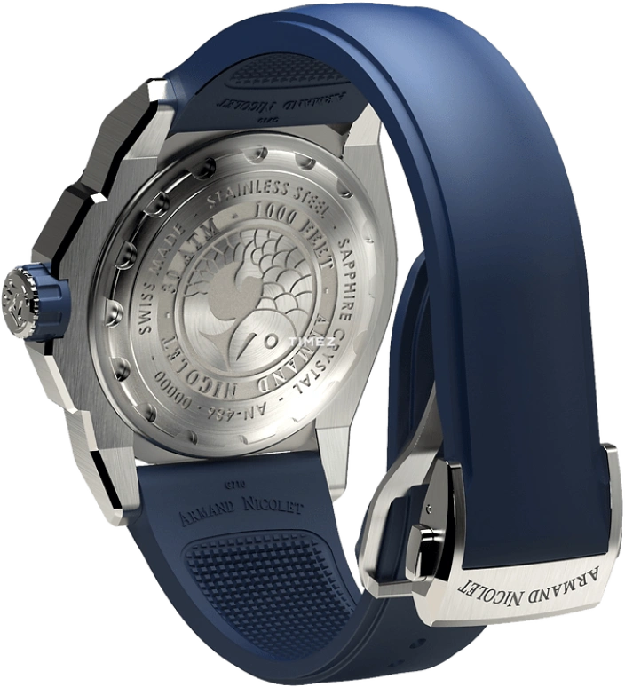Armand Nicolet,JS9-44 44mm,44mm,Stainless Steel,Blue,Automatic,Day,Dule Time,A486BGU,A486BGU-BU-GG4710U