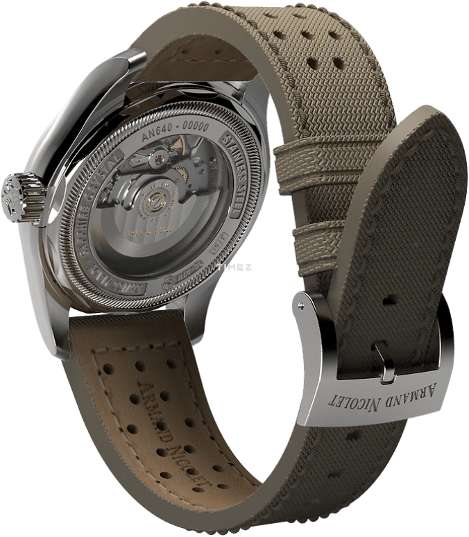 Armand Nicolet,MM2-43 43mm,43mm,Stainless Steel,Sand,Automatic,Day,Sapphire,Crystal Glass,A640P,A640P-KA-P0640KM8