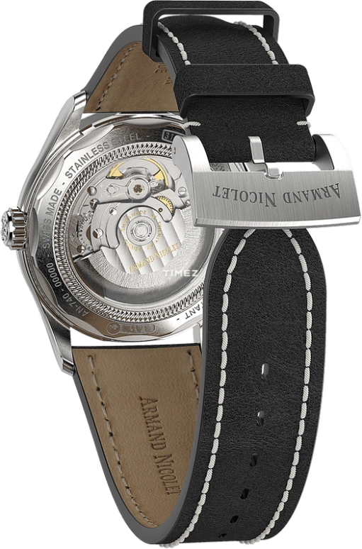Armand Nicolet,M02 41mm,41mm,Stainless Steel,White,Automatic,Day,Sapphire,Crystal Glass,A740A,A740A-AG-P140NR2