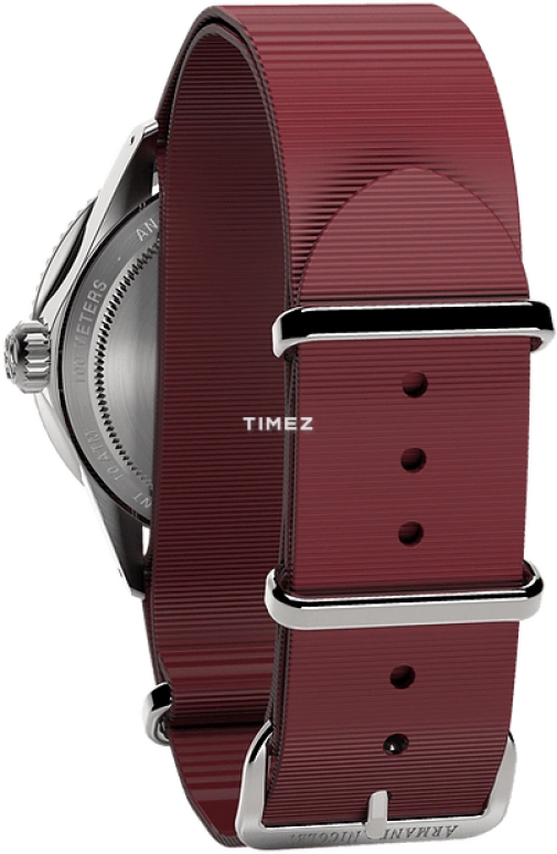 Armand Nicolet,VS1 38mm,38mm,Stainless Steel,Burgundy,Automatic,Day,Dule Time,A506AXAA,A506AXAA-XS-BN19500AABX