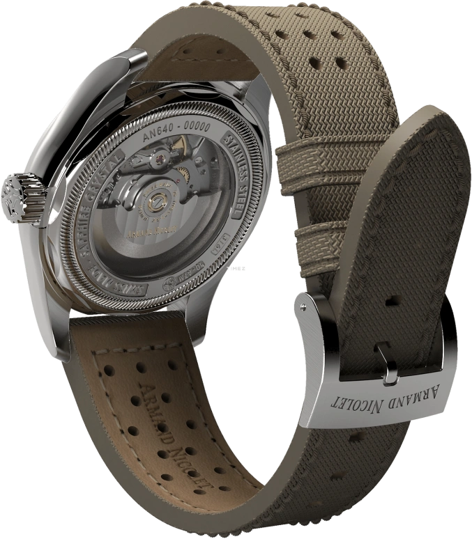 Armand Nicolet,MM2-43 43mm,43mm,Stainless Steel,Green,Automatic,Day,Sapphire,Crystal Glass,A640P,A640P-NV-P0640KM8