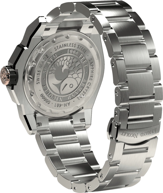 Armand Nicolet,JS9-41 41mm,41mm,Stainless Steel,White,Automatic,Day,Sapphire,Crystal Glass,A481ASN,A481ASN-AS-MA2481AA