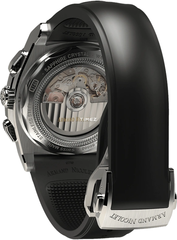 Armand Nicolet,J09 41mm,41mm,Stainless Steel,White,Automatic,Chronograph,Day,A668AAA,A668AAA-AG-GG4710N