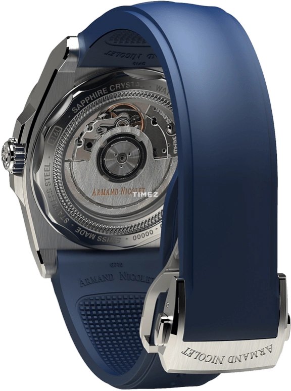 Armand Nicolet,J09 41mm,41mm,Stainless Steel,Blue,Automatic,Day,Dule Time,A663AAA,A663AAA-BU-GG4710U