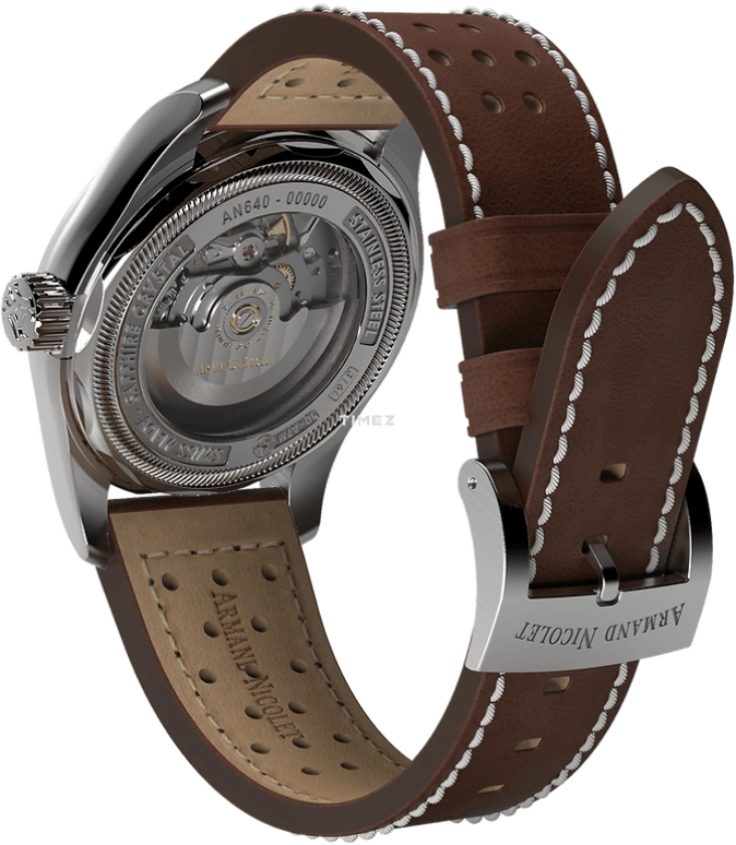 Armand Nicolet,MM2-43 43mm,43mm,Stainless Steel,Sand,Automatic,Day,Sapphire,Crystal Glass,A640P,A640P-KA-BP22641MAC