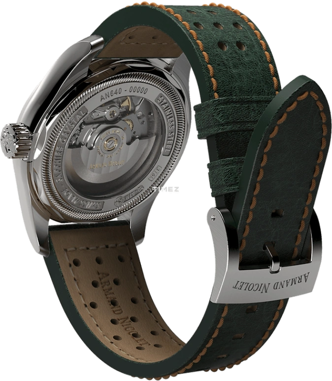 Armand Nicolet,MM2-43 43mm,43mm,Stainless Steel,Green,Automatic,Day,Sapphire,Crystal Glass,A640P,A640P-NV-BP22641VAO
